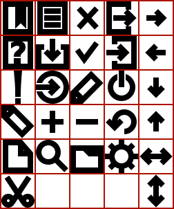 A set of minimal icons